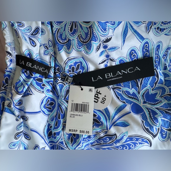 NWT La Blanca Beyond The Pacific Adjustable Tunnel Skirted Bottom Swim Skirt - Picture 8 of 8